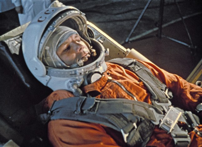 Mandatory Credit: Photo by Sovfoto/Universal Images Group/REX/Shutterstock (3829076a) Cosmonaut Yuri Gagarin during last minute checks of vostok i control systems before launch, 1961. VARIOUS