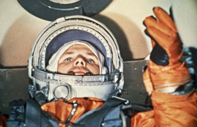 Mandatory Credit: Photo by Sovfoto/Universal Images Group/REX/Shutterstock (3828964a) Cosmonaut Yuri Gagarin inside the vostok 1 space capsule just prior to his flight, 1961. VARIOUS