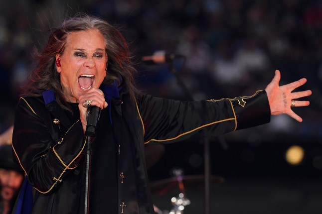 FILE - JULY 22: Ozzy Osbourne has died at 76 years-old. INGLEWOOD, CALIFORNIA - SEPTEMBER 08: Musician Ozzy Osbourne performs during half-time of the NFL game between the Los Angeles Rams and the Buffalo Bills at SoFi Stadium on September 08, 2022 in Inglewood, California. (Photo by Kevork Djansezian/Getty Images) 14931859